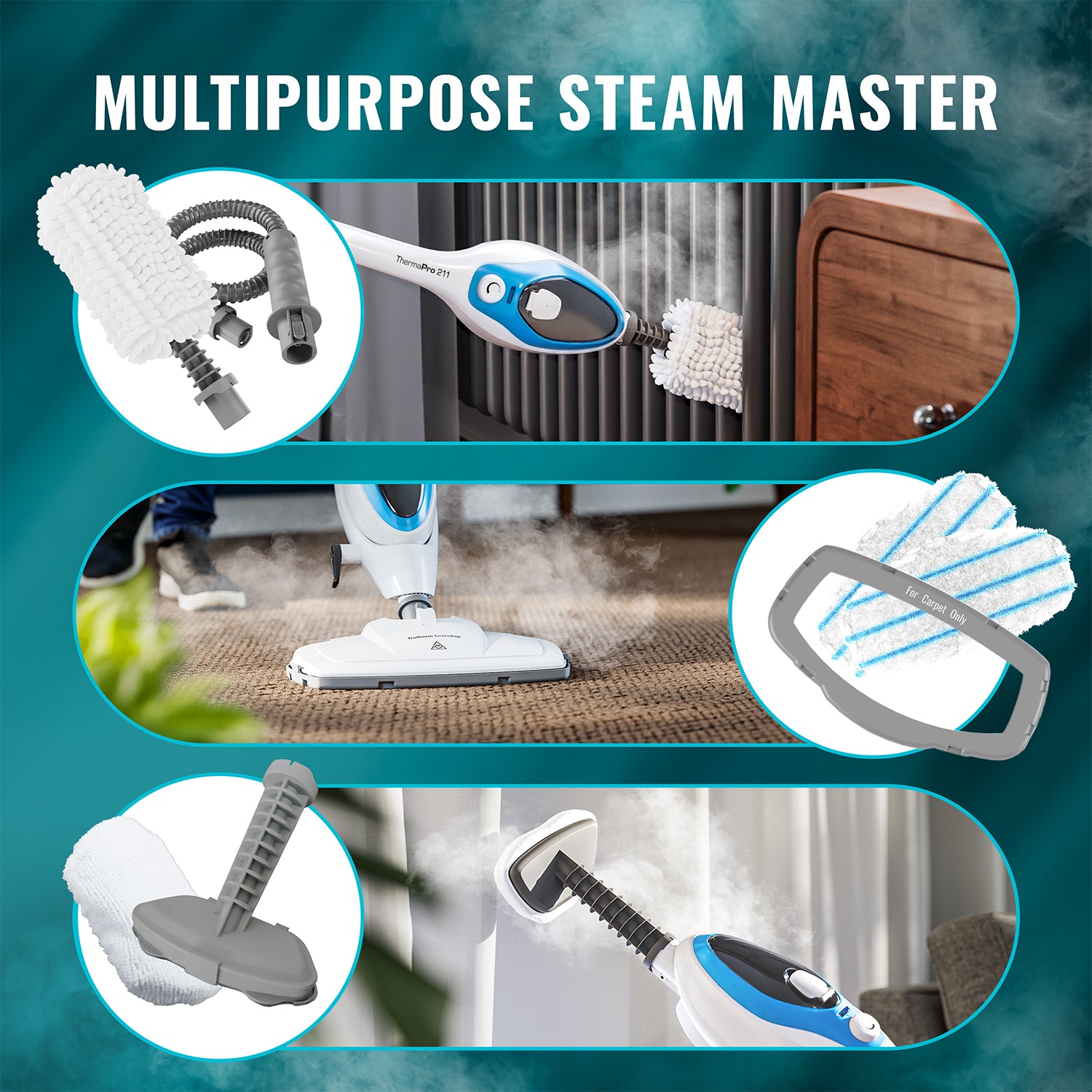 PurSteam 10-in-1 Steam Mop