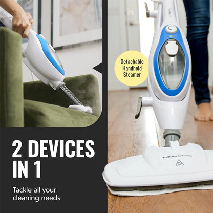 PurSteam 12-in-1 Steam Mop, Floor Steamer with Detachable Handheld Steam Cleaner for Tile, Hardwood Floors
