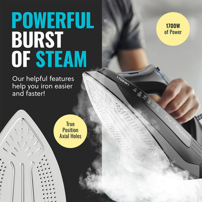 PurSteam Steam Iron for Clothes 1700W