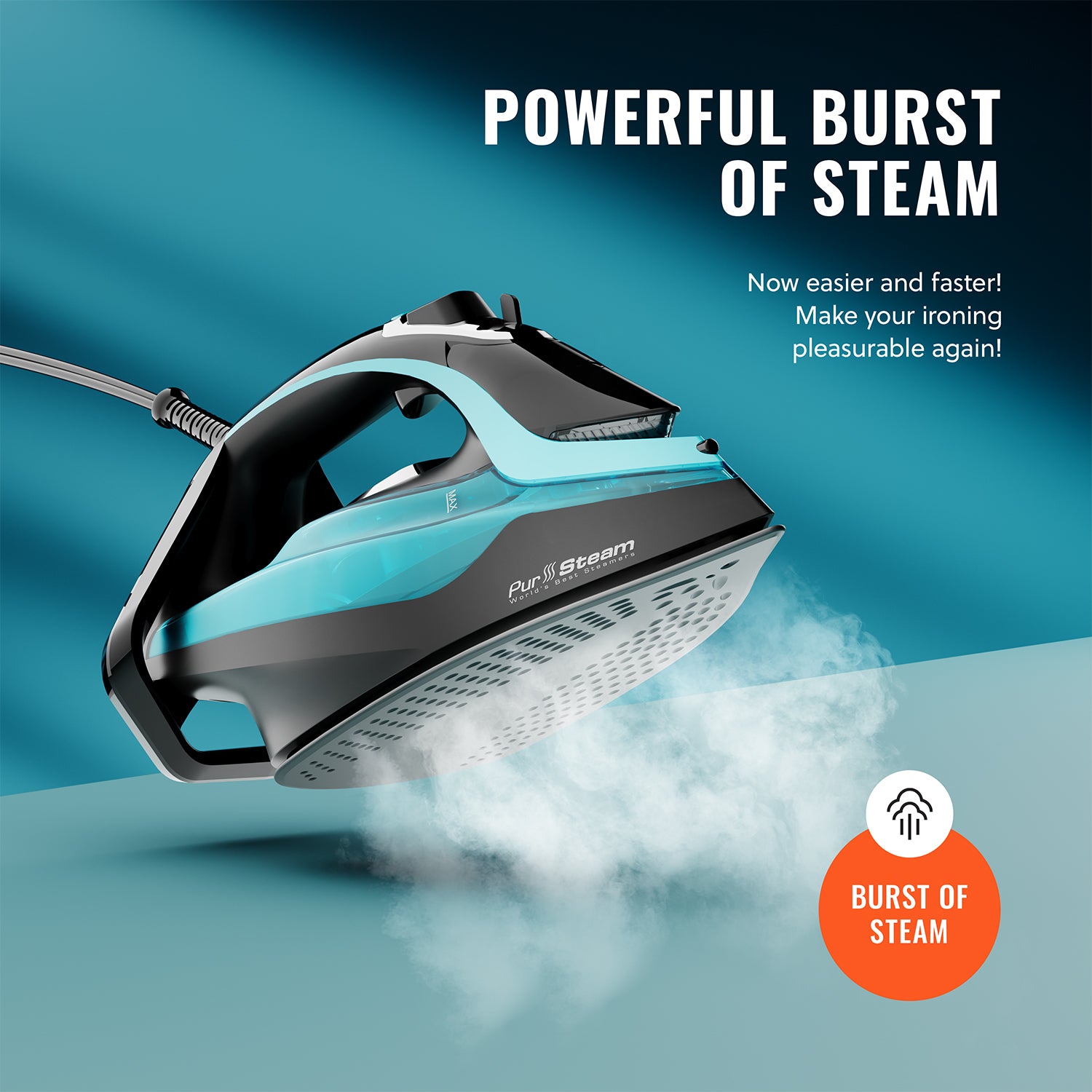 PurSteam SteamTech Elite 1750W Steam Iron