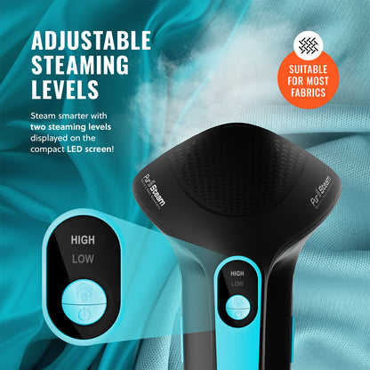 PurSteam Handheld Garment Steamer for Clothes – Powerful Wrinkle Remover with 3 Steam Settings, Large Removable Water Tank, and Fast Heat-Up – Portable Fabric Steamer for Home & Travel