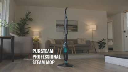 PurSteam Professional Steam Mop | Multi-Surface Floor Cleaner for Hardwood, Tile, Laminate & Carpet | Fast Heating, Lightweight & Chemical-Free Cleaning